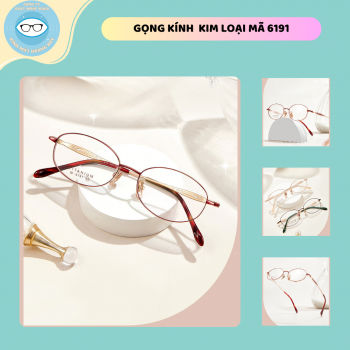 Gọng kính kim loại mã 6191